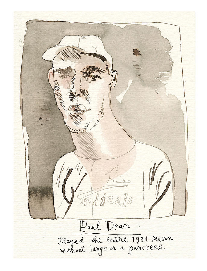Baseball Scrapbook #7 Painting by Barry Blitt