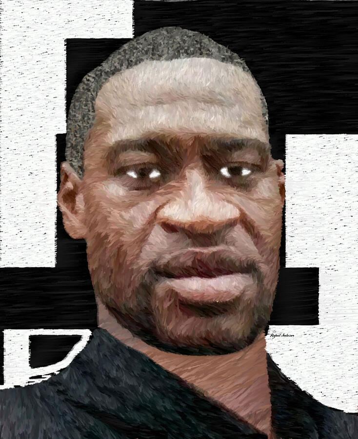 George Floyd #1 Painting by Rafael Salazar