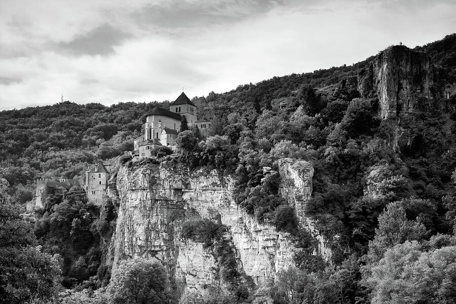 Historic Monastery on Cliffside Photograph - Europe, France, St Cirq Lapopie, historic clifftop village touri #8 by Seeables Visual Arts