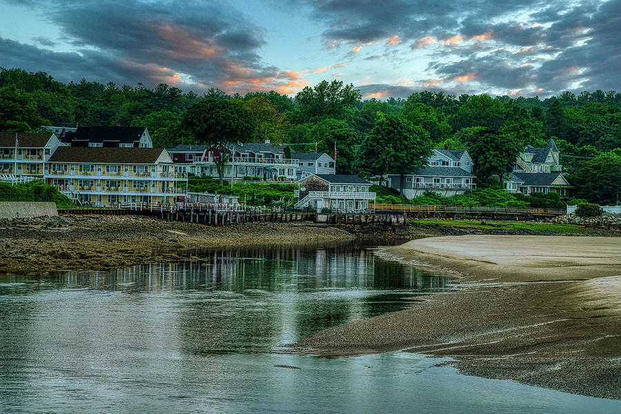 Ogunquit Waterfront at Dusk Photograph - A Beautiful Evening in Ogunquit by Penny Polakoff