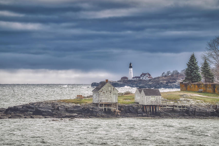 A Cold Afternoon at Willard Beach Photograph by Penny Polakoff