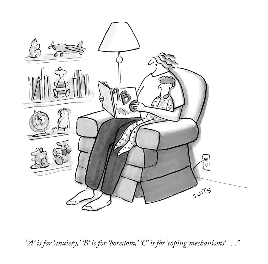 A Is For Anxiety Drawing by Julia Suits