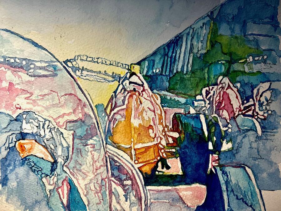 A Little Sprint Racing Painting by Grant Nixon