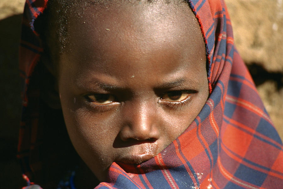A Masai Child Photograph by Bonnie Colgan