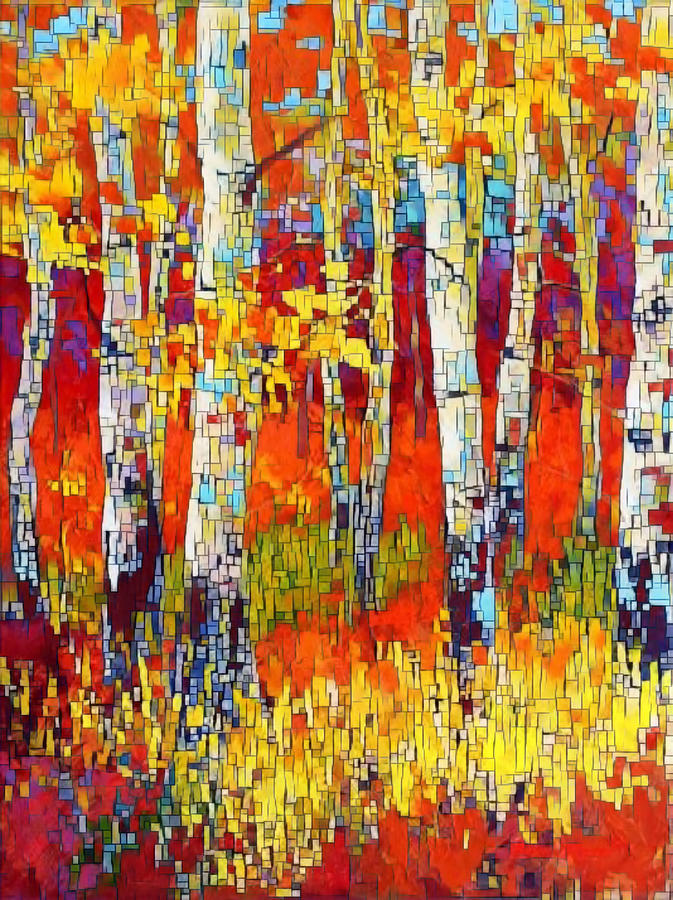 A Mondrian Fall Digital Art by Juliette Becker