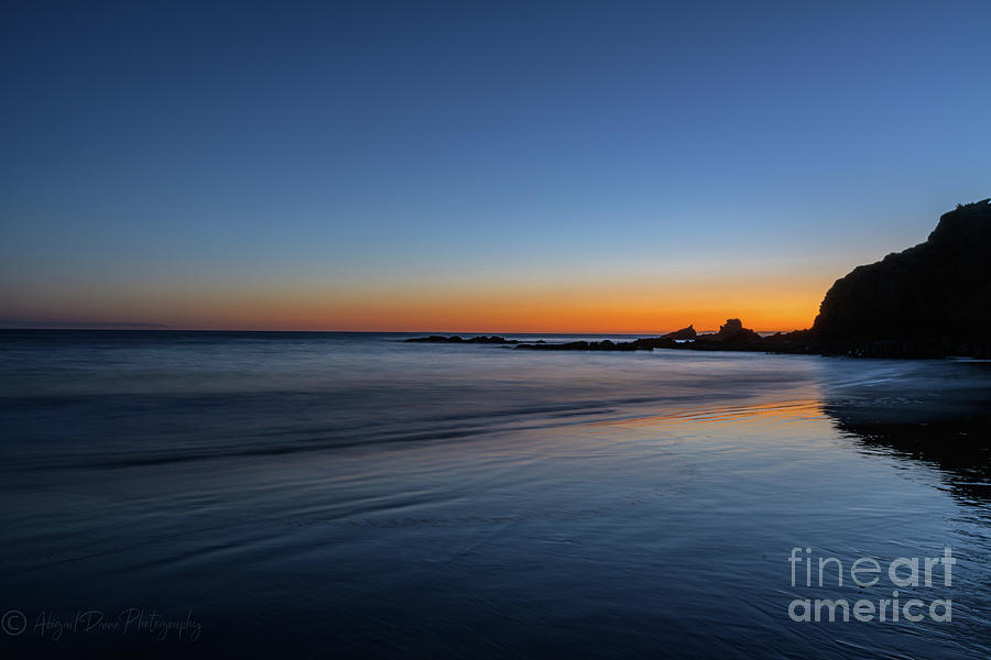 A Moody Beach Reflection - California Photograph by Abigail Diane Photography