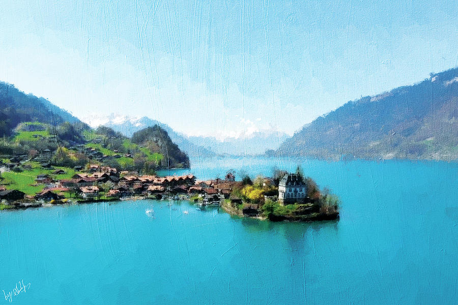 A Small Village Painting by Gradify Creations