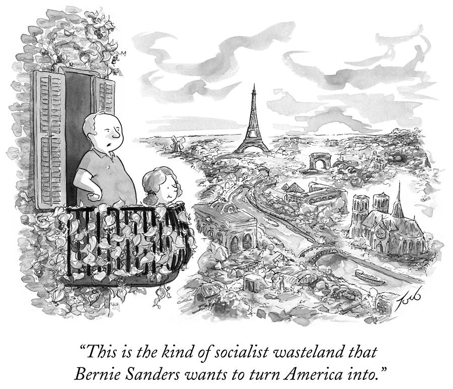 A Socialist Wasteland Drawing by Tom Toro