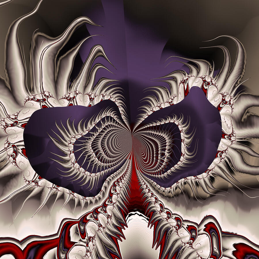 Fractal Tunnel into Infinity Digital Art - A Tortured Mind by Vic Eberly