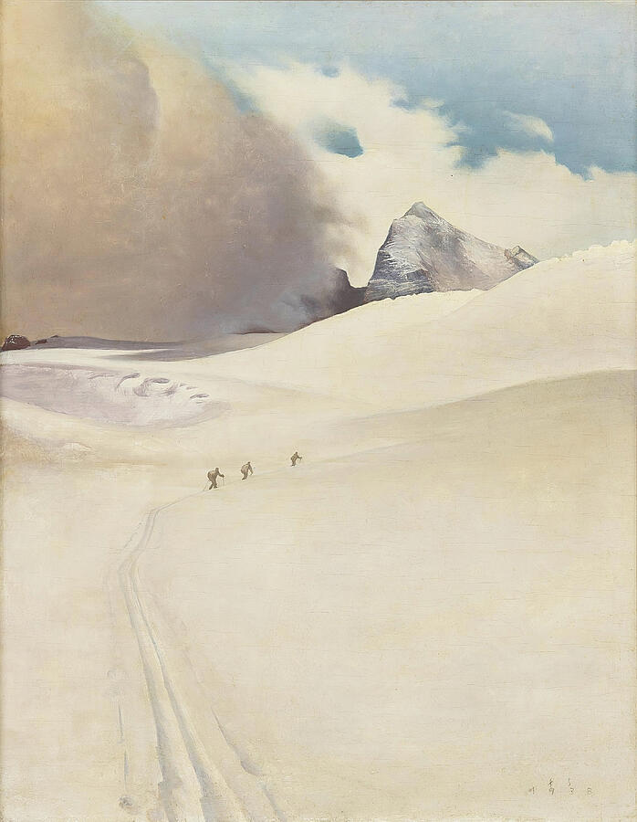 Above the Hallstatt Glacier, Dachstein, Austria by Franz Sedlacek Painting by Franz Sedlacek