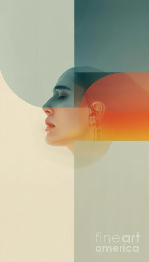 Abstract Female Portrait with Geometric Shapes Ai Art by Jt PhotoDesign ...