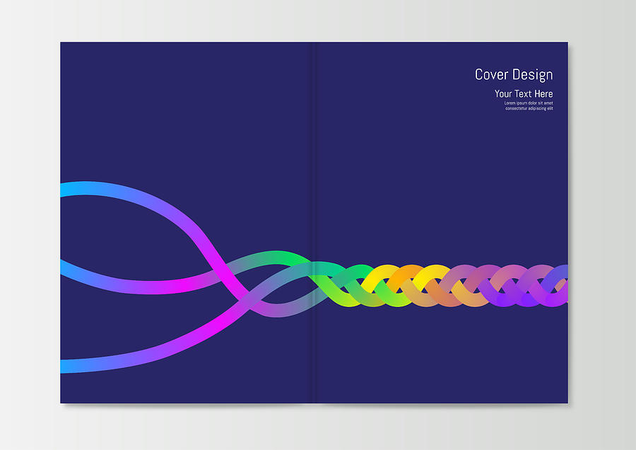 Abstract Report Cover Design Template Drawing by Smartboy10