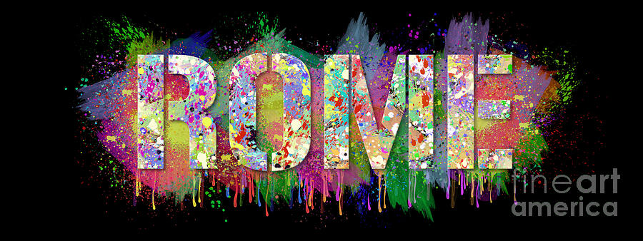 Abstract Rome Black Background - Italy Digital Art by Stefano Senise