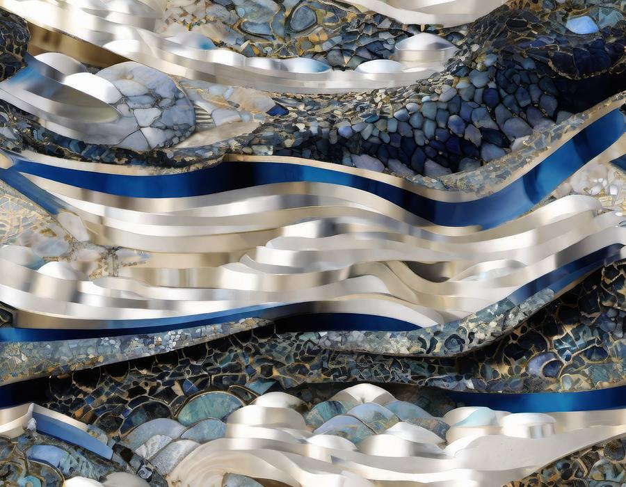 Abstract - Sedimentary Ribbons Digital Art by Eris And AI