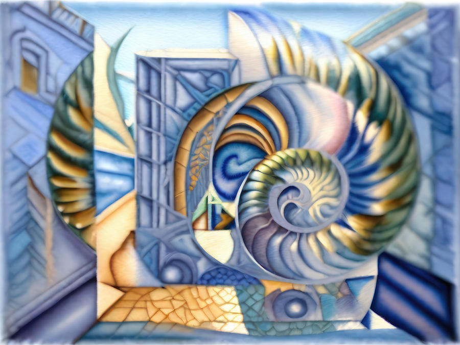 Abstract - Soft Nautilus Digital Art by Eris And AI