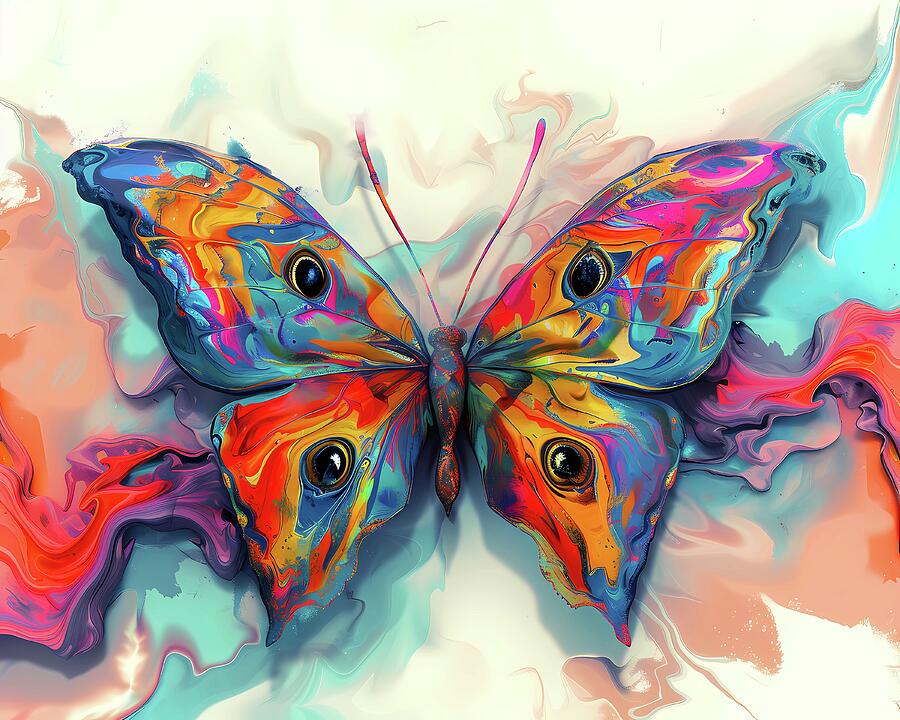 Abstract_butterfly_design_vibrant_colors_artistic_feel__No 2 Digital Art by Andre Petrov