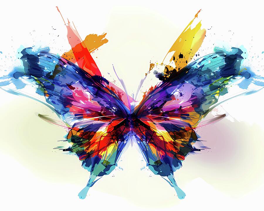Abstract_butterfly_design_vibrant_colors_artistic_feel__No 4 Digital Art by Andre Petrov