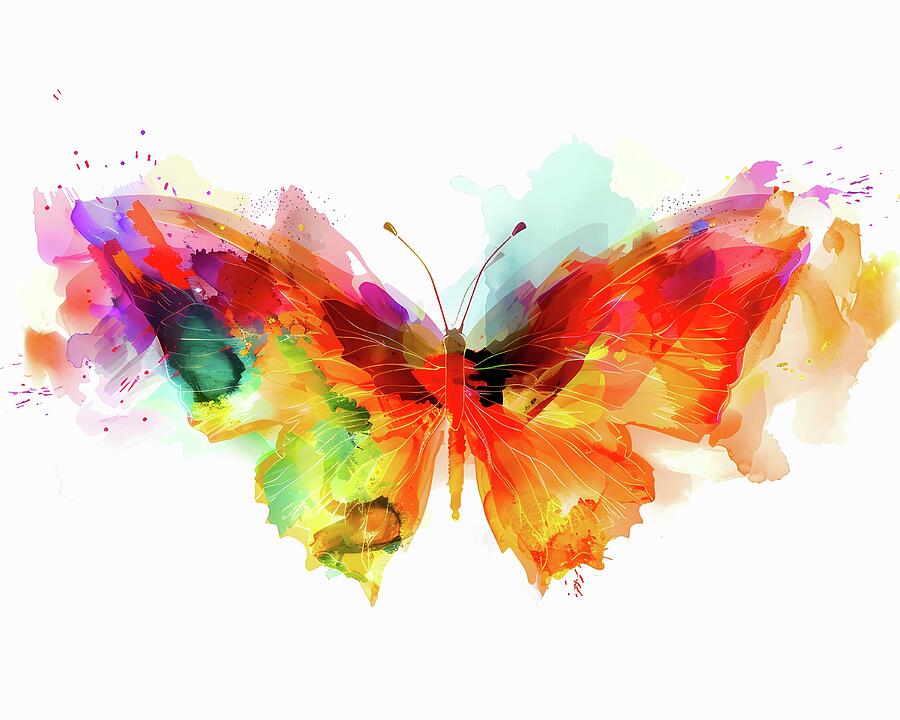 Abstract_butterfly_design_vibrant_colors_artistic_feel__No 5 Digital Art by Andre Petrov
