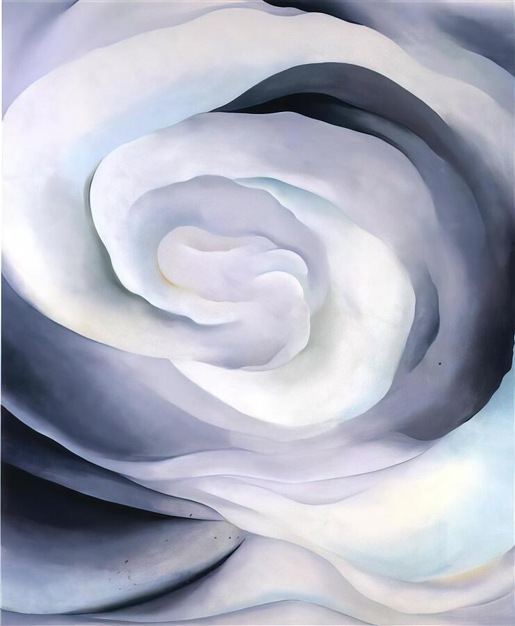 Abstraction White Rose by Georgia OKeeffe Painting by Georgia OKeeffe