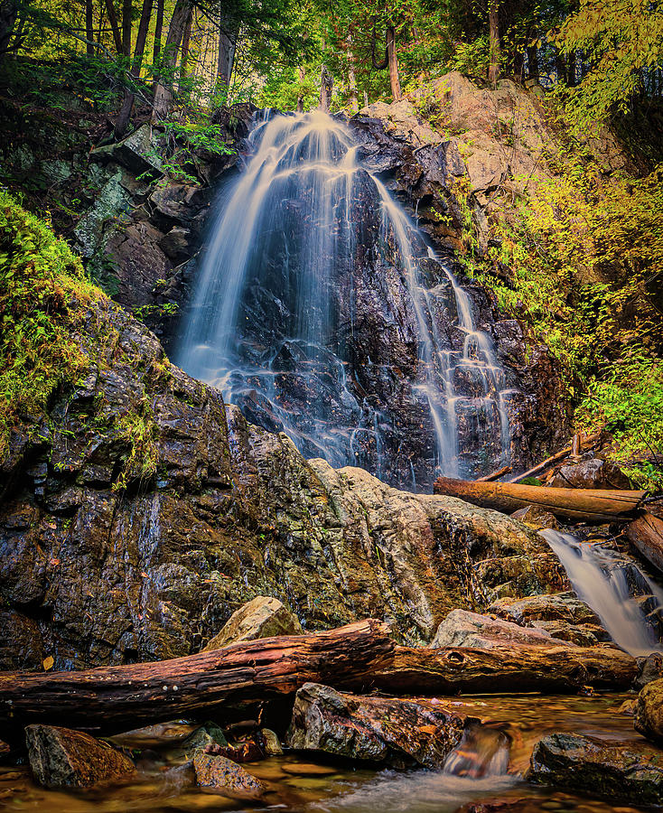Adirondacks Autumn Stag Brook Falls 1 Photograph by Ron Long Ltd Photography