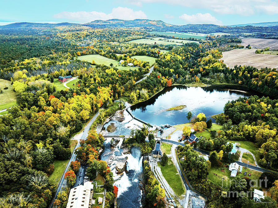 Aerial view of Ausable Chasm in Keeseville, New York Photograph by Eric Killorin
