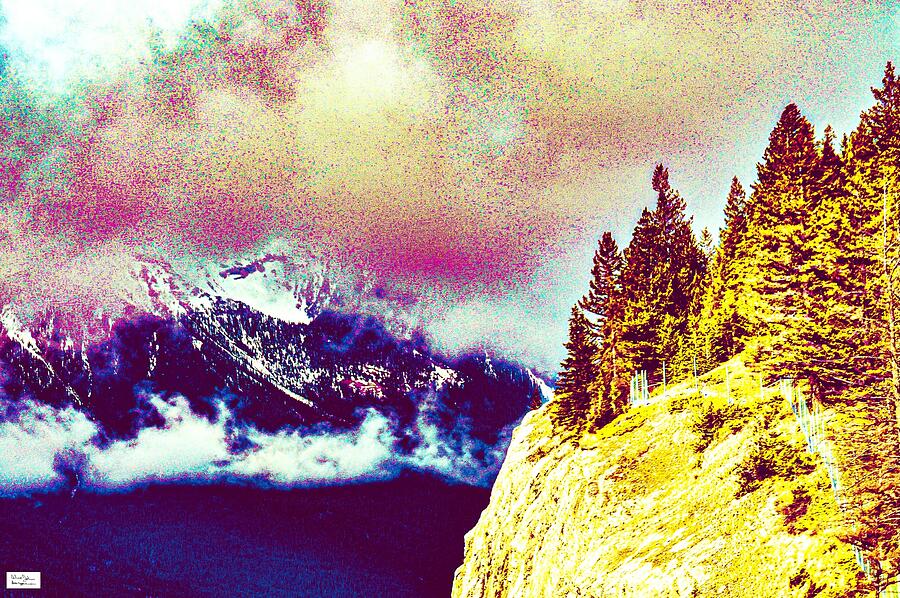 Vibrant Mountain Landscape Photograph - Al- Cliff Face by Alex John Bergerman