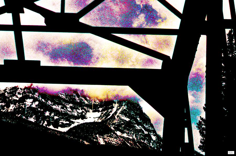 Mountain View Through Steel Beams Photograph - Al- Through Steel Beams by Alex John Bergerman