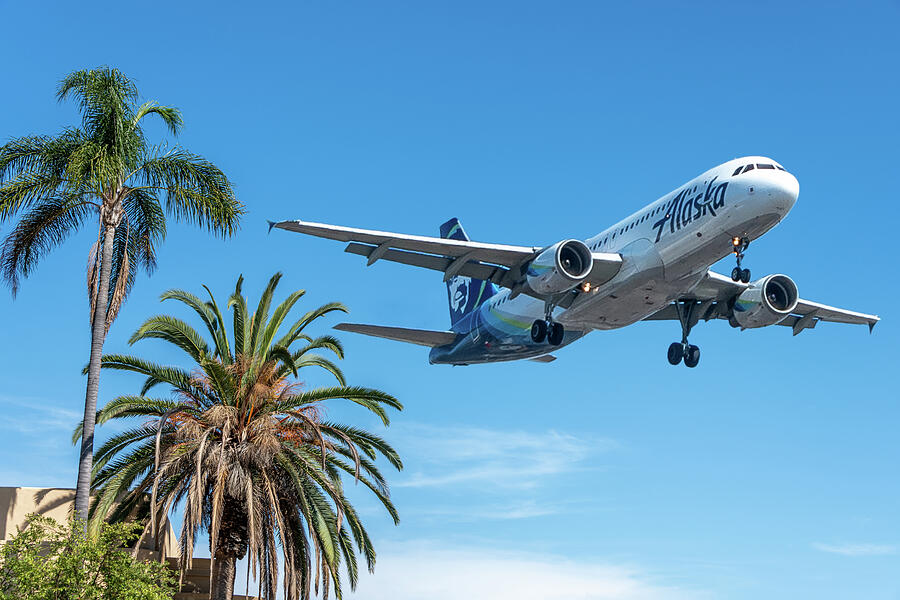Alaska Airlines A320 Over Palm by Michael Moore