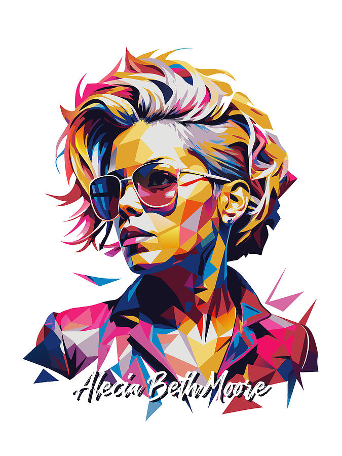 Alecia Beth Moore #2 in WPAP Pop Art by Vector Artnesia