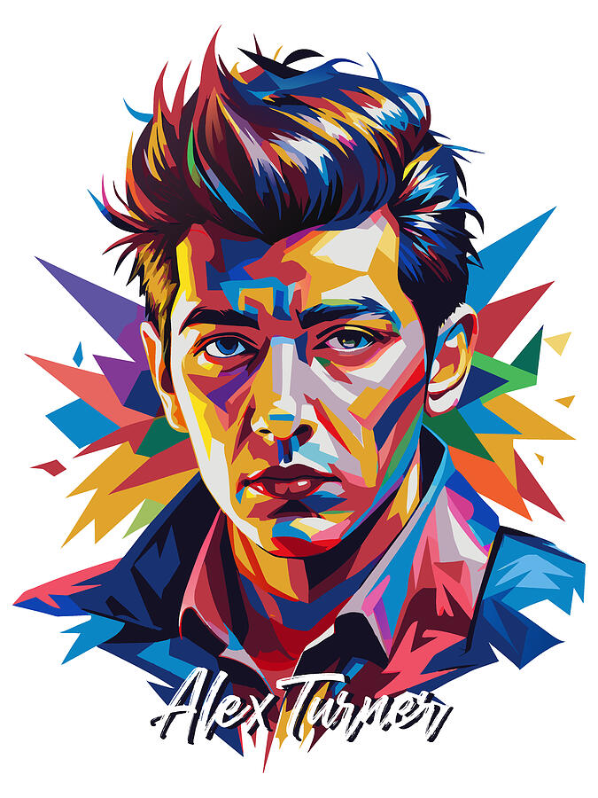Alex Turner #1 in WPAP Pop Art Digital Art by Vector Artnesia