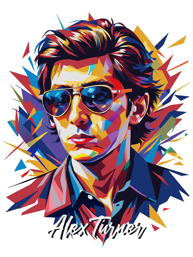 Alex Turner #2 in WPAP Pop Art Digital Art by Vector Artnesia