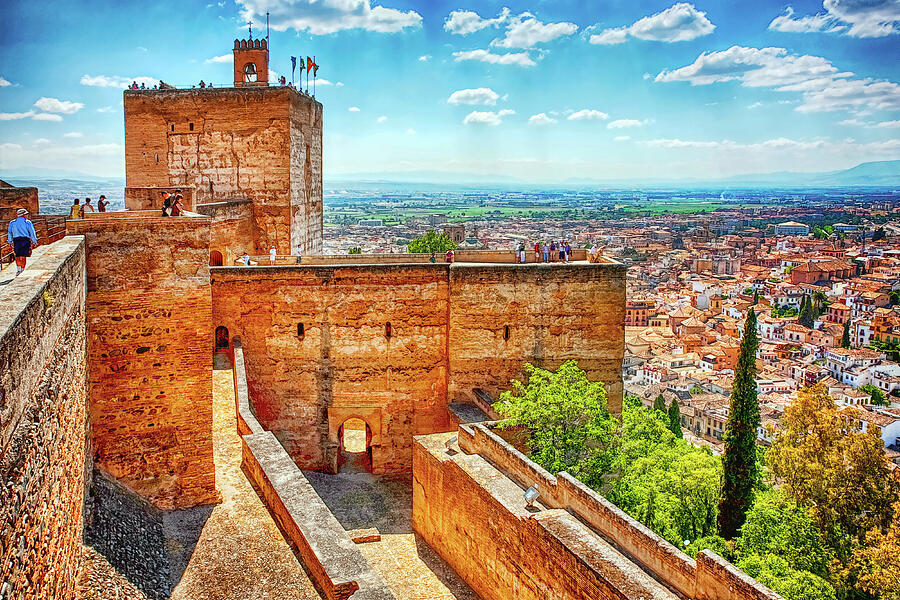 Alhambra Fortress View Photograph - Alhambra tower by Tatiana Travelways