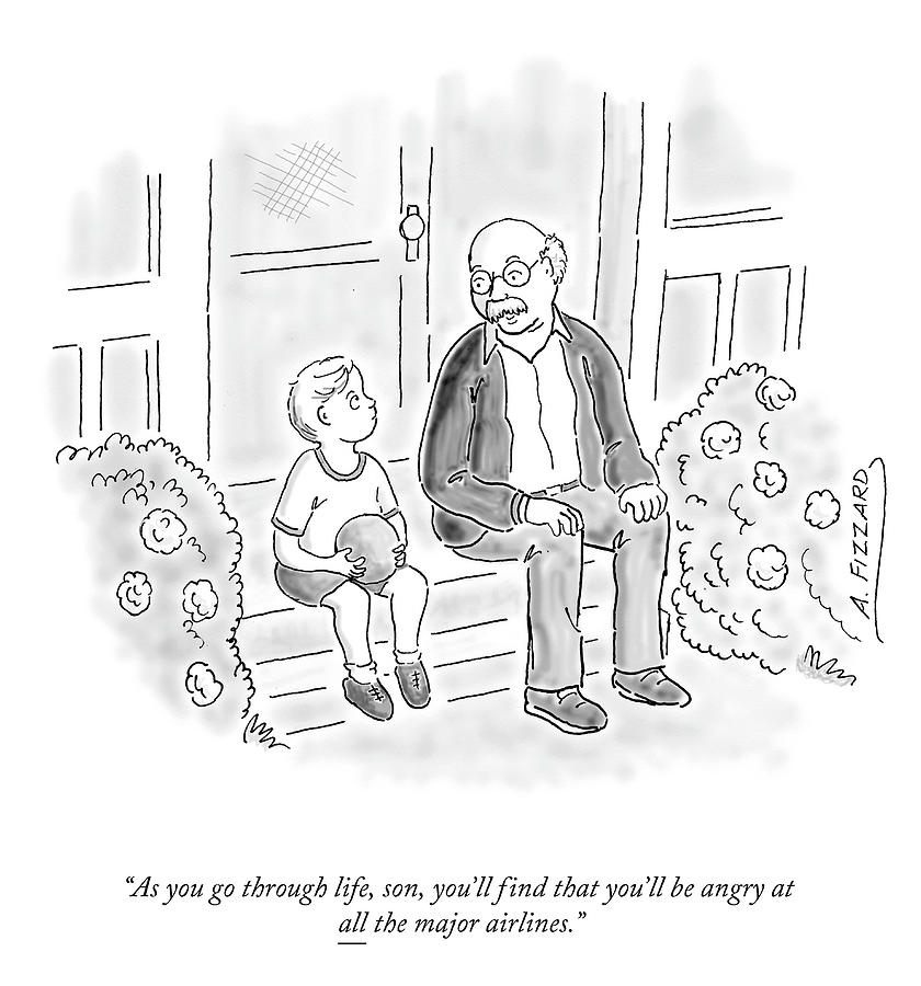 All the Major Airlines Drawing by Anne Fizzard