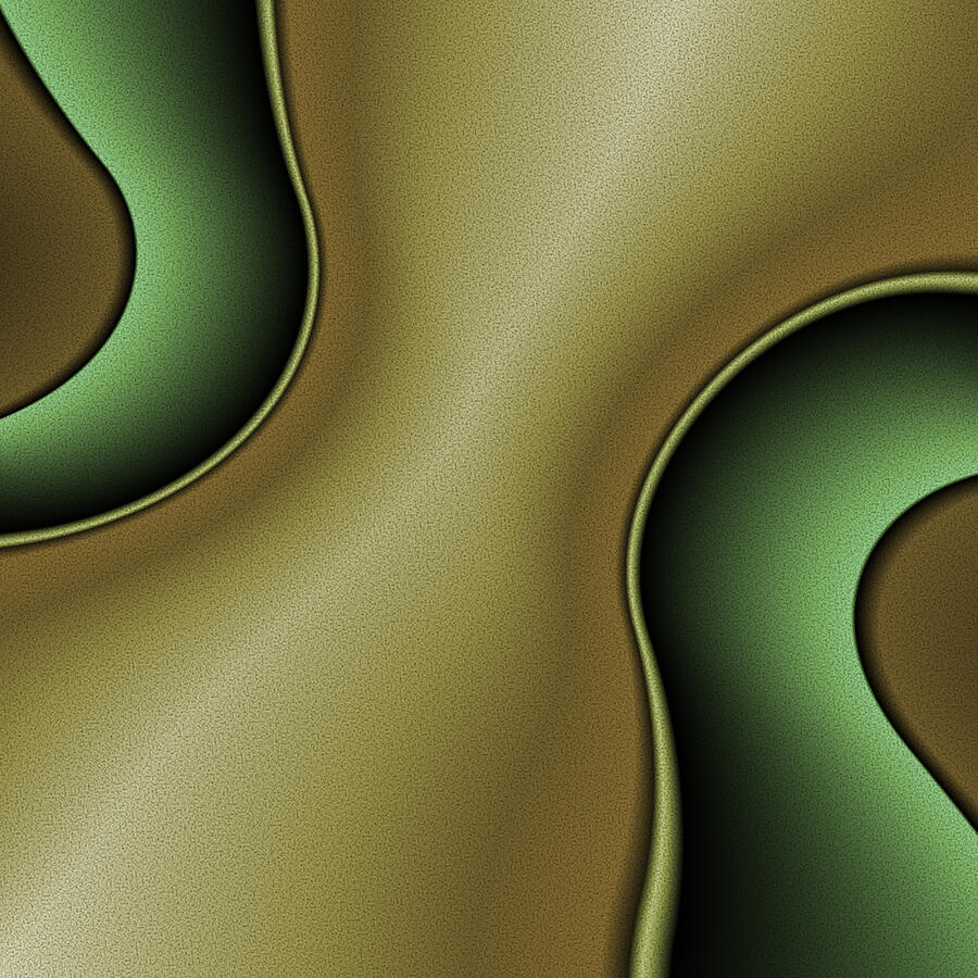 Abstract Metallic Waves Digital Art - Along the Way by Vic Eberly