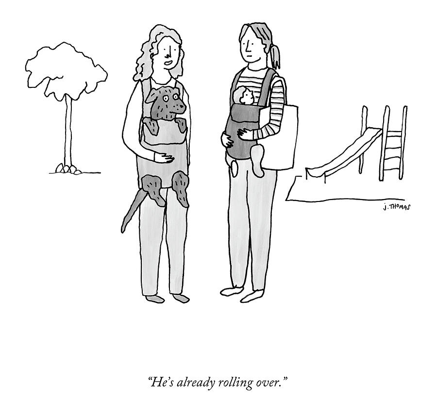 Already Rolling Over Drawing by Julia Thomas