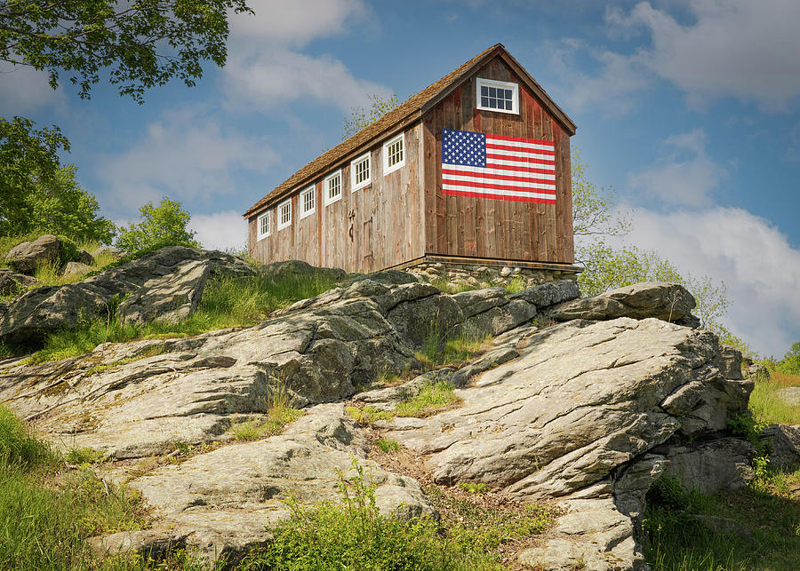 American Flag Barn #3 Photograph by Dave King
