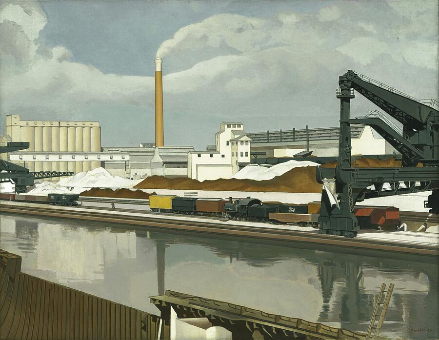 American Landscape - Ford Motor Company plant on the River Rouge by Charles Sheeler Painting by Charles Sheeler