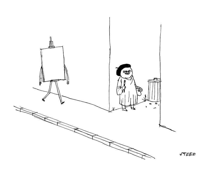 An Unsuspecting Canvas Drawing by Edward Steed