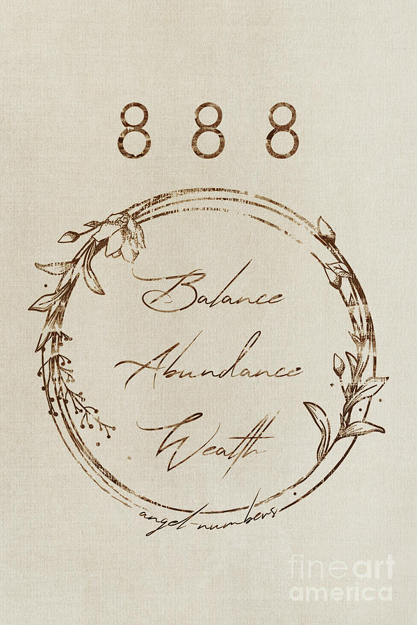 Angel Number 888 Symbolism Digital Art - Angel Number 888 by Ema Paraschiv