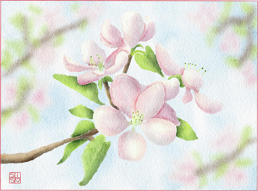Apple Blossoms Digital Art by Snow Iris Studio