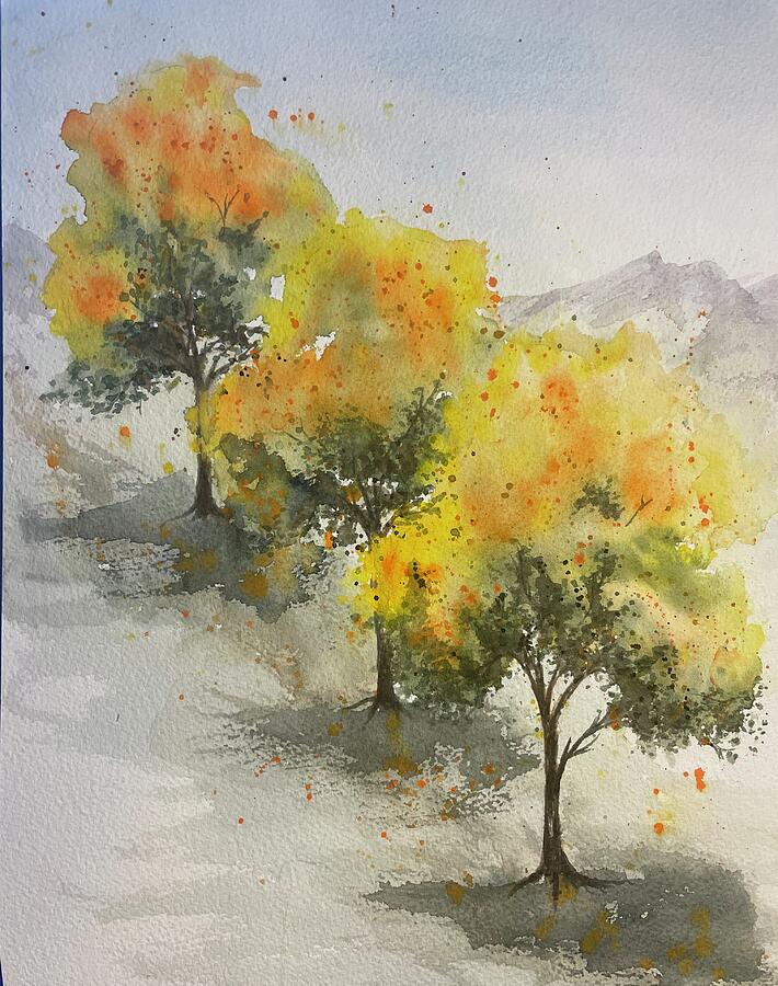 Approaching Autumn Painting by Judy Strickland