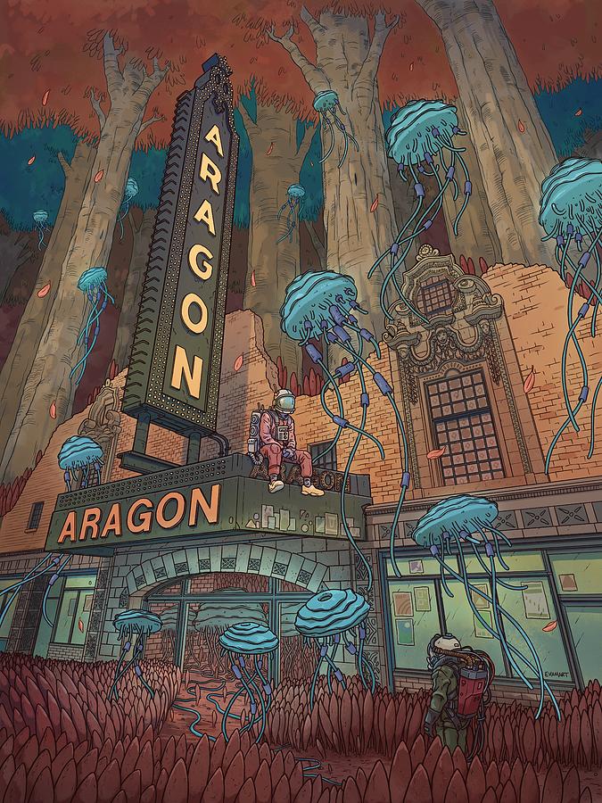 Futuristic Exploration at Aragon Ballroom Digital Art - Aragon Ballroom by EvanArt - Evan Miller