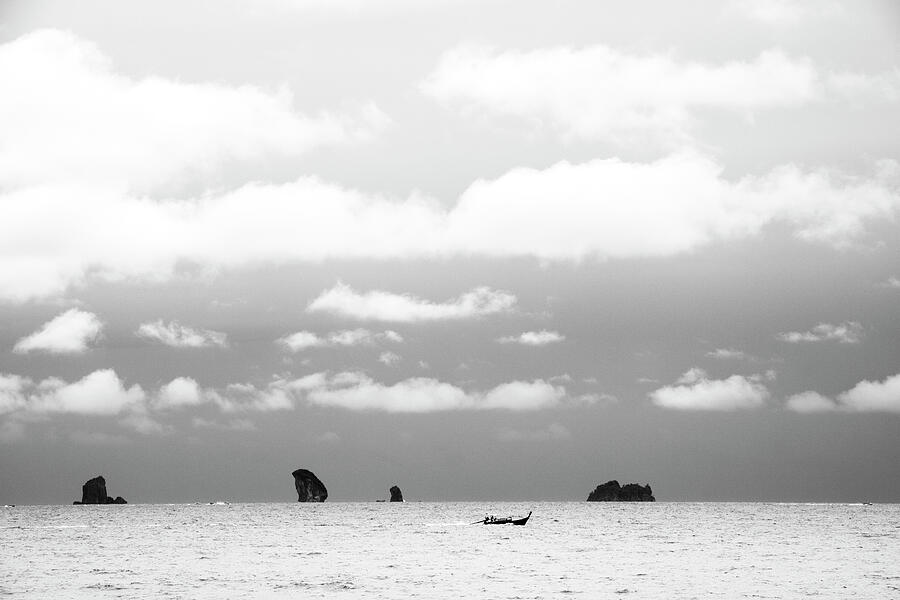 Tranquil Seascape with Distant Islands Photograph - Atmosphere by Mia Badenhorst