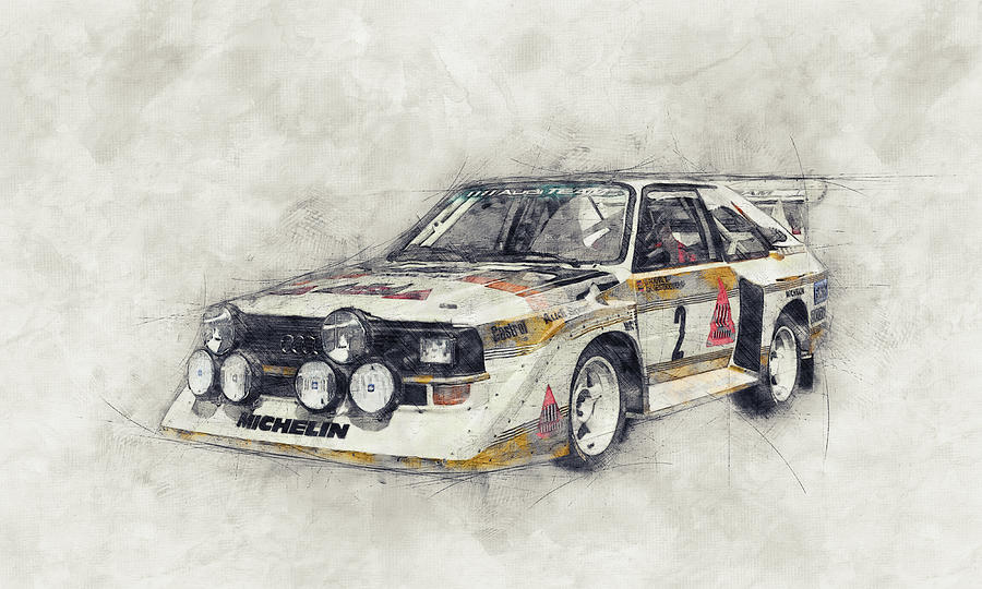 Audi Quattro 1 - Rally Car - 1980 - Automotive Art - Car Posters Mixed ...