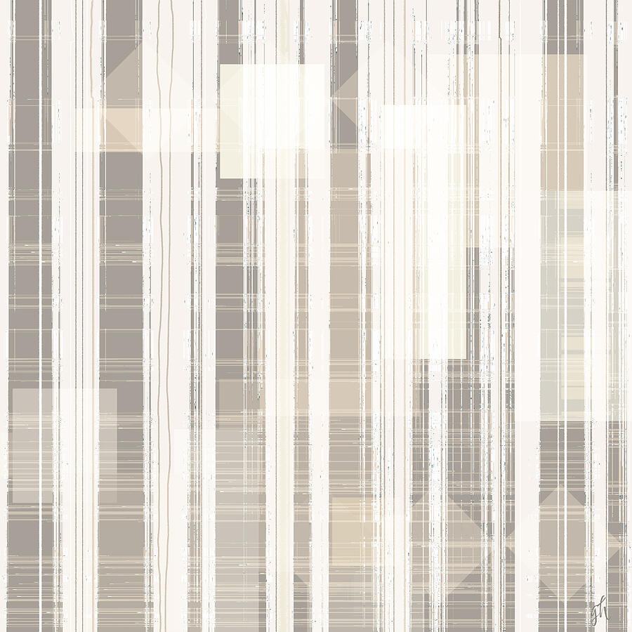 Geometric Striped Pattern Digital Art - August 1956 by Gina Harrison