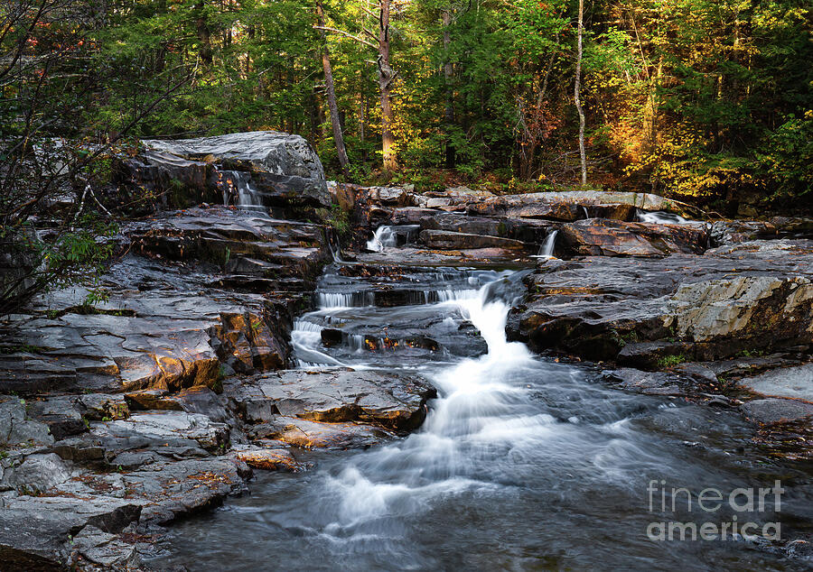 Serene Forest Waterfall Photograph - Autumn at Jackson Falls 1 by Ron Long Ltd Photography
