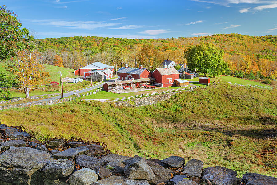 Charming Countryside Farm During Autumn Photograph - Autumn Farm by Dave King