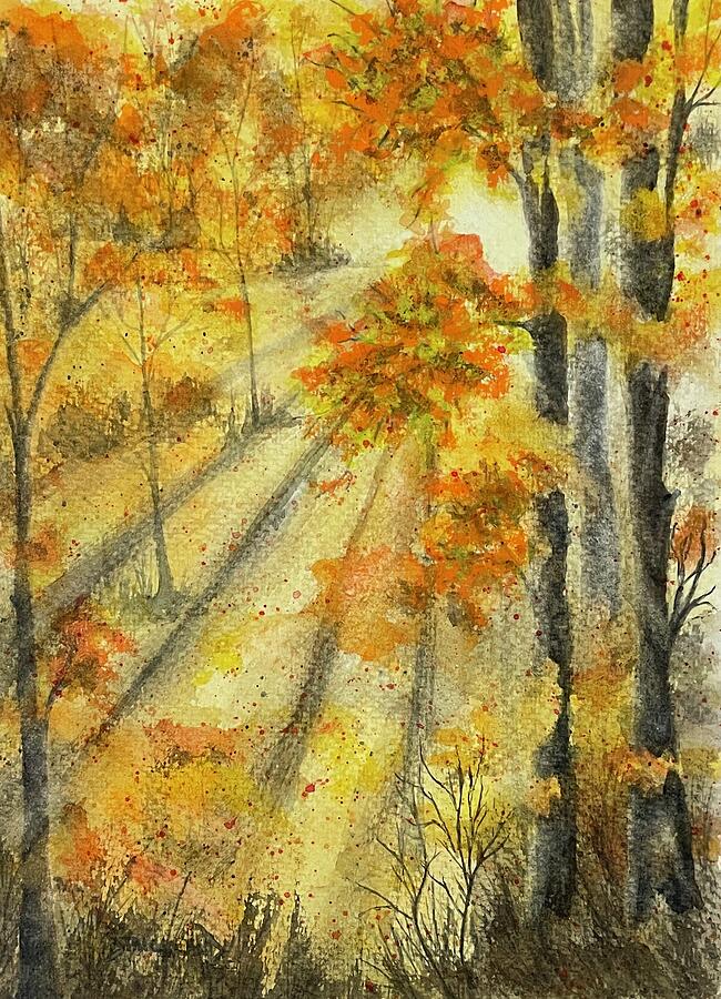 Autumn Shadows Painting by Judy Strickland