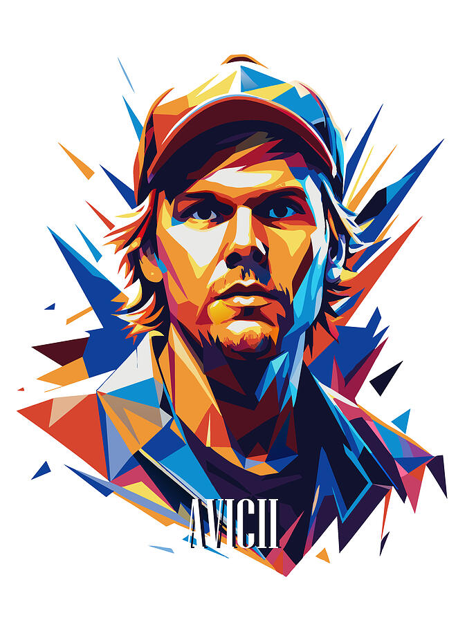 Avicii #2 in WPAP Pop Art Digital Art by Vector Artnesia