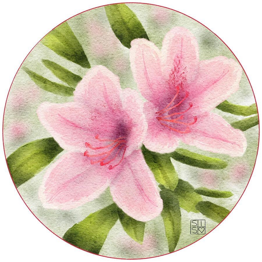 Azaleas Digital Art by Snow Iris Studio